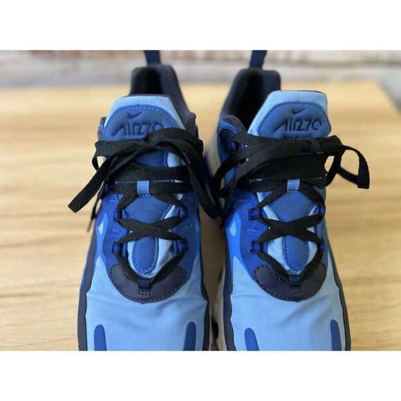 Nike Air Max 270 React Pacific University Hyper Blue Sneakers Men’s 11 EUC - Picture 5 of 11